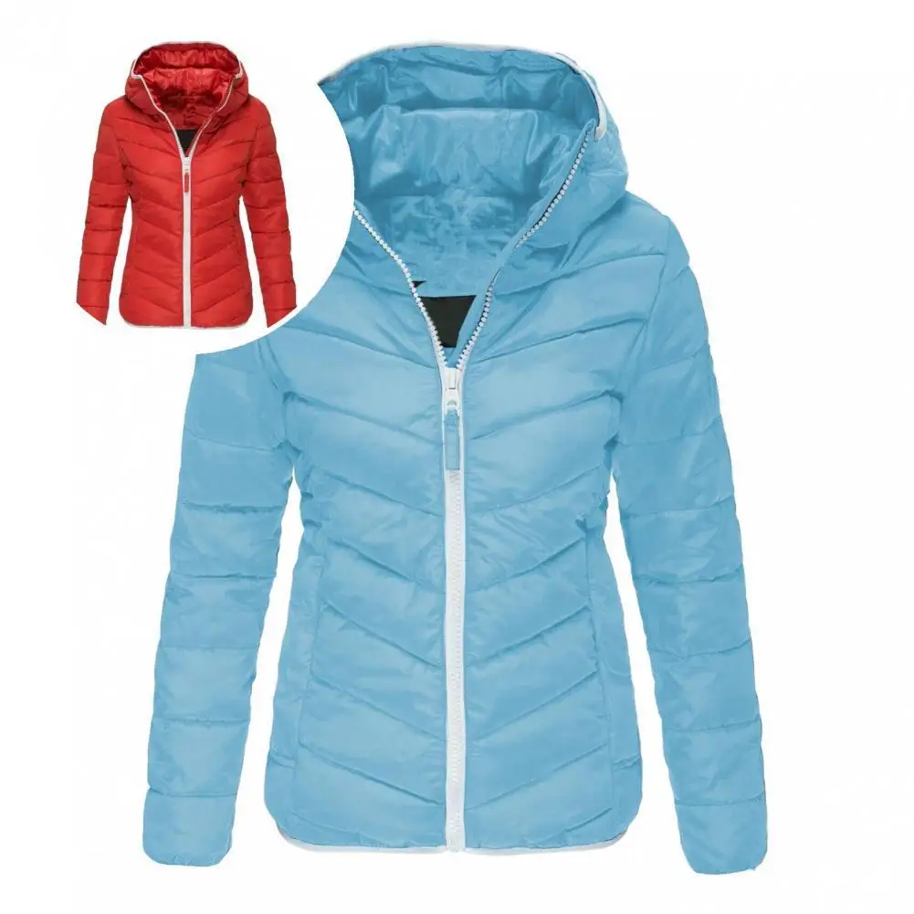 

Приятное для кожи теплое Женское пальто с капюшоном Женская куртка яркая для дома