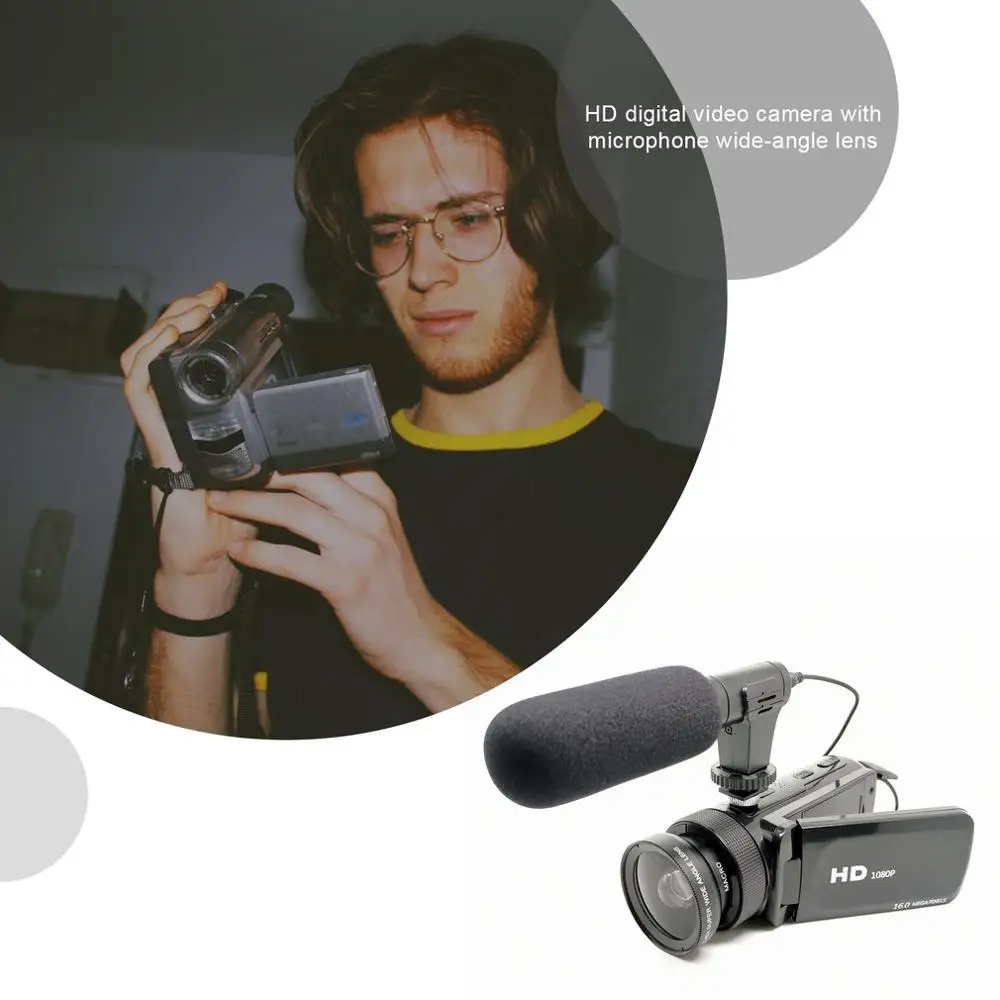 

Hot New 1080P HD 16 Million Pixel Digital Camera With Lens Microphone Handheld DV Camcorder Shoot Digital Camera Fast Delivery