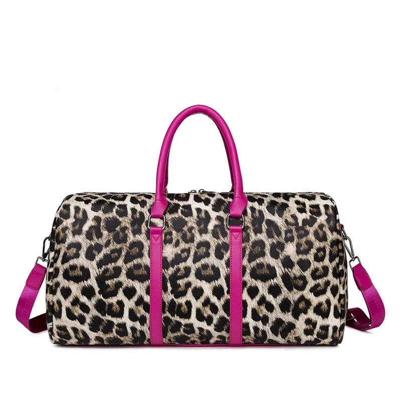 

Design Bags for Ladiers Fashion Leopard Print Travel Backpack Handbag Travel Bag Travel Bag Organizer Pink Bag