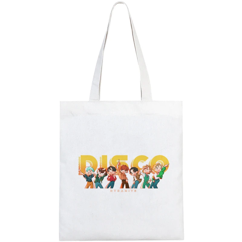 Bangtan Boys хозяйственная сумка bolsas de тела продуктовая шоппер Джутовая для покупок из