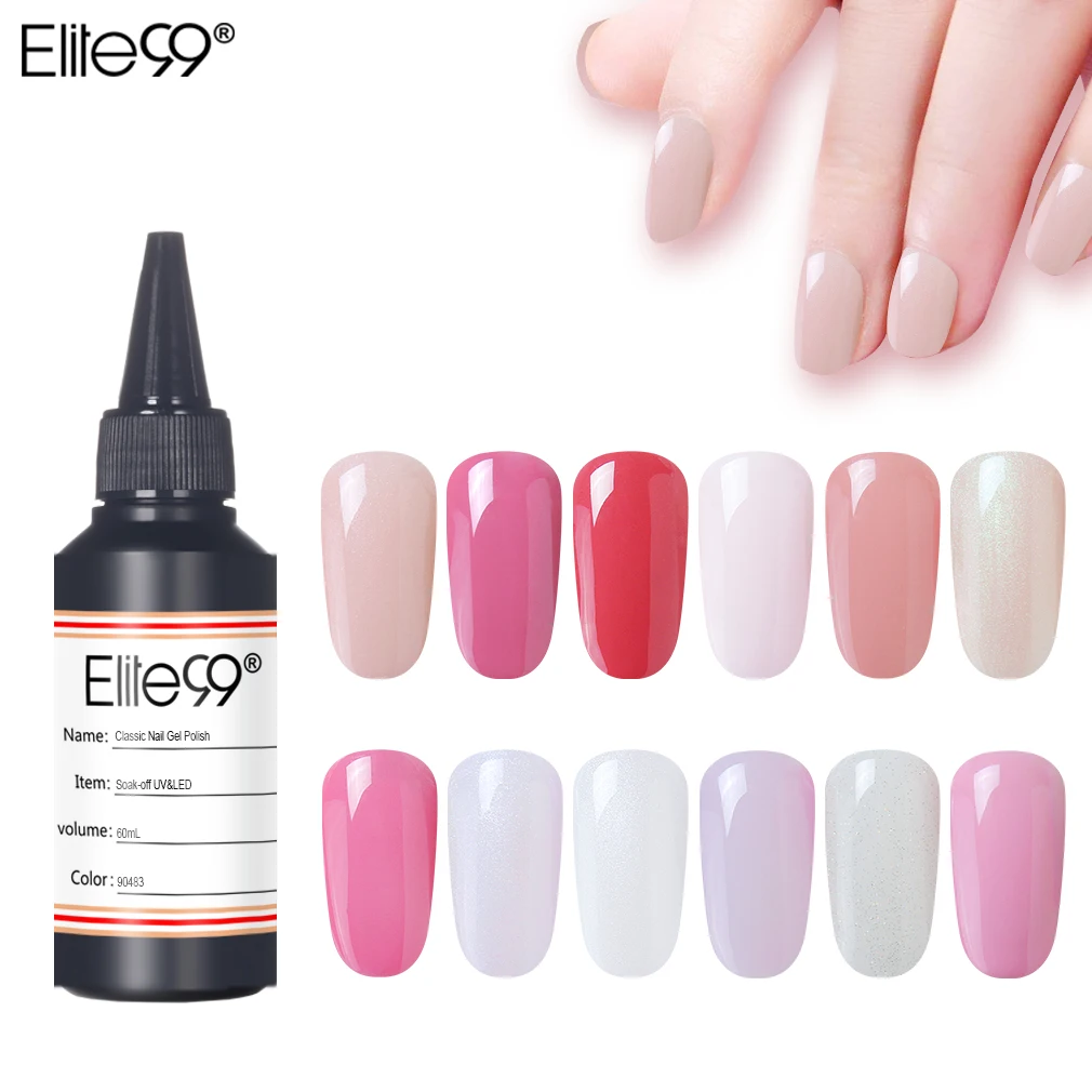 Elite99 30/60 мл чистый цветной Гель лак УФ светодиодный Гибридный гвоздь серии