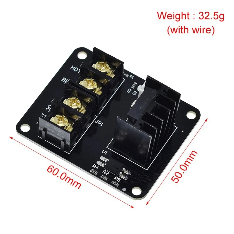 

5 Hot Bed Mos Tube Module High Current Load Accessories Suitable for High Power Expansion of 3D Printer Motherboard