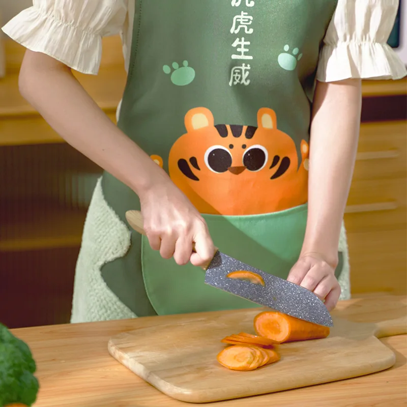 

Фартук с мультяшными ручками, водонепроницаемый и маслостойкий кухонный модный домашний фартук для женщин и взрослых в японском стиле