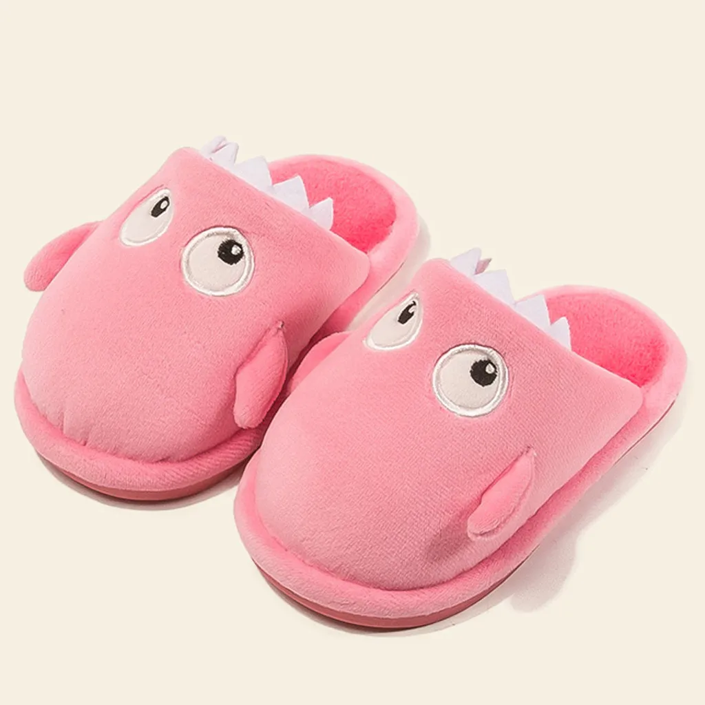 Милые домашние тапочки с рисунком для маленьких девочек и мальчиков детская