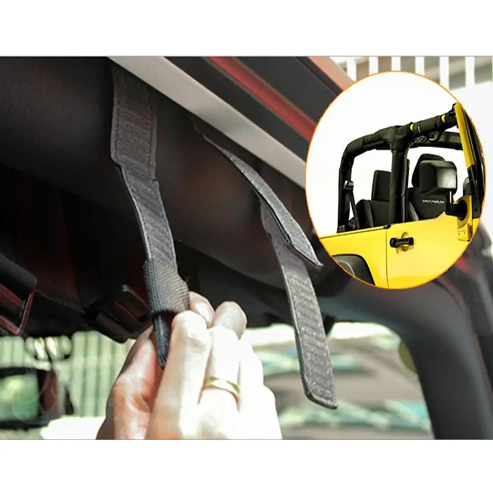 Автомобильный рулонный поручень для Jeep Wrangler 2007- водонепроницаемый холщовый поручень на крышу с 3 ремешками авто аксессуары для интерьера