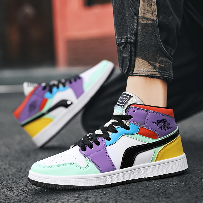 

2020 New Men's Skateboarding Shoes Leisure Sneakers Men Breathable Skateboard Shoes Mixed Colors Trainers Women Sports Shoes