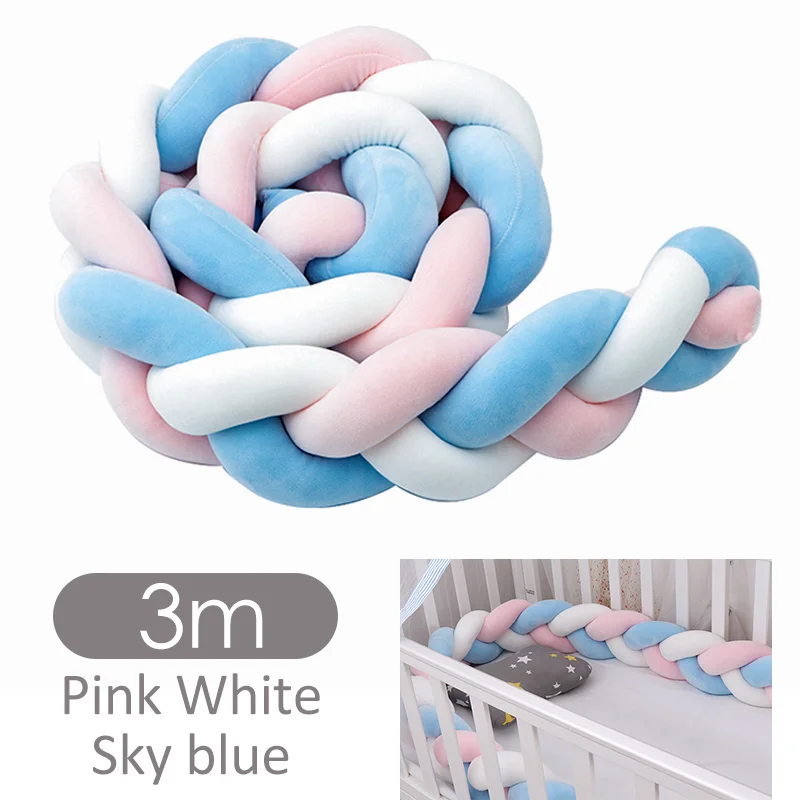 color 15 Хит, 1-9 бампер для детской кровати, 1,5 м/2 м/3 м, модный бампер для детской кроватки с поворотным узлом, защита для детского гнезда, безопасный декор для новорожденных, Прямая поставка - Цвет: color 15