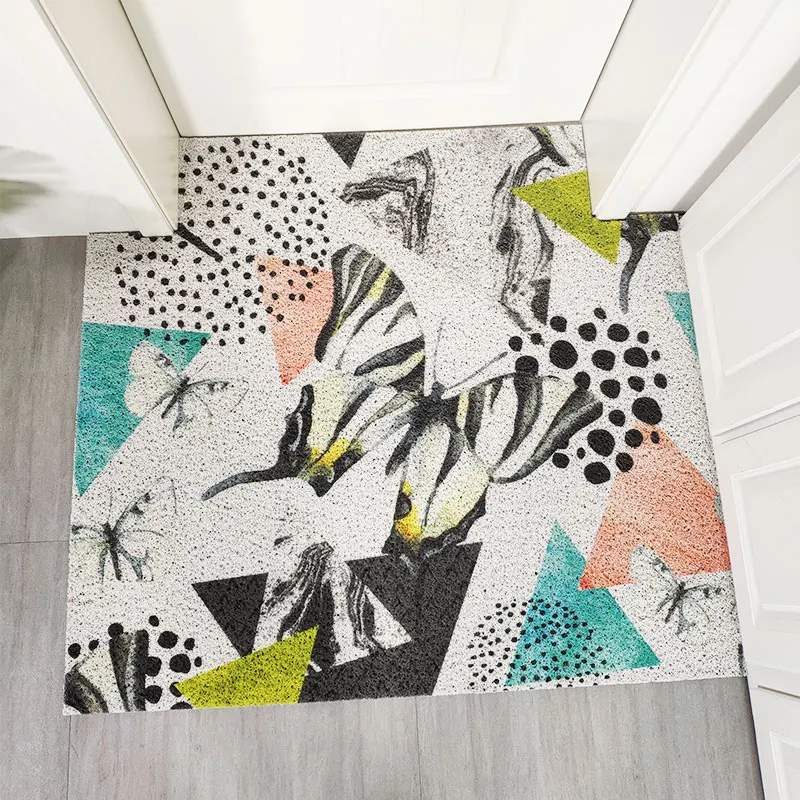 Современные абстрактные diy коврики для дверей геометрические проволочные петли