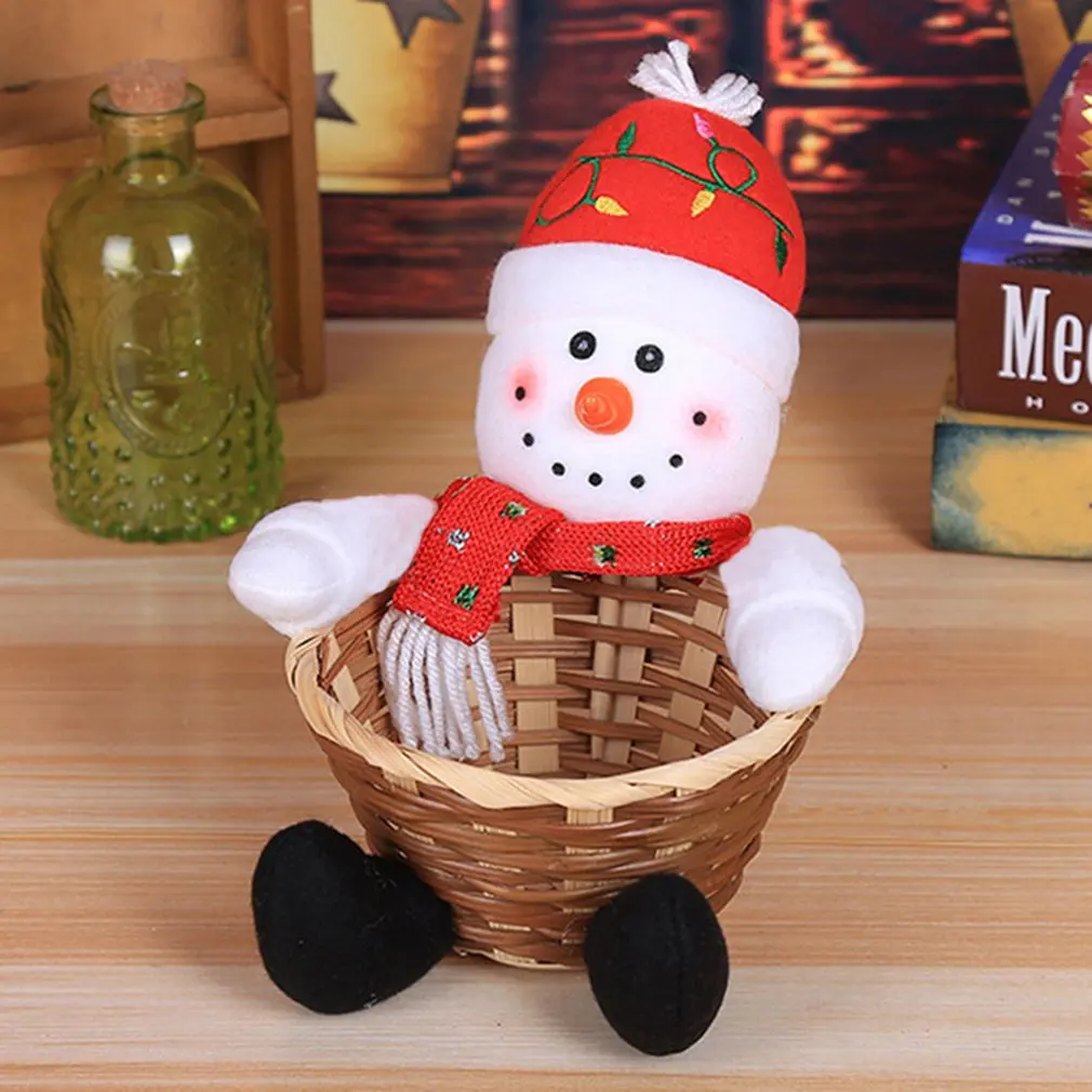 

2020 New Cute Christmas Candy Basket Decoration Christmas Children Candy Basket Small Penguin Home Garden Festive Party Supplies