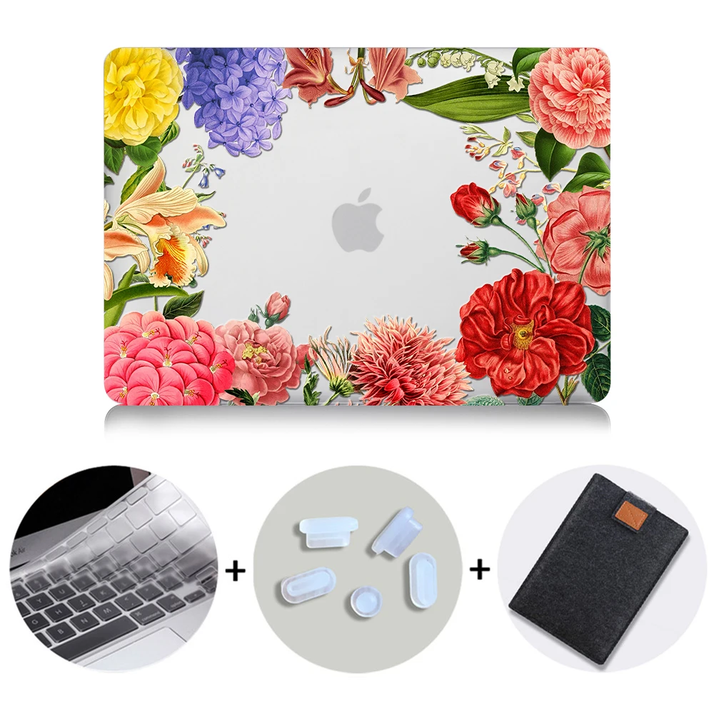 MTT чехол с цветами и кристаллами для Macbook Air Pro retina 11, 12, 13, 15, твердый цветочный чехол для mac book Pro 13,3 дюймов, сумка для ноутбука - Цвет: MB11