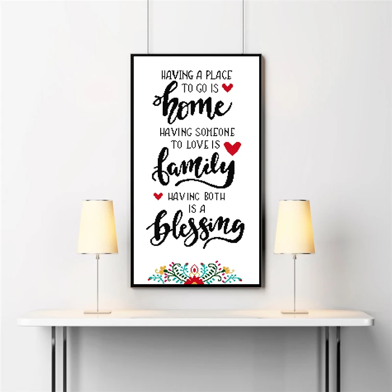 Joy Sunday 14CT Вышивка крестом без печати вышивка крестиком Вышитое счастливое