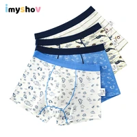 boxers for boys underwear kids cotton panties cute printed teenage children shorts briefs toddler baby boy underpants 4 pcslot