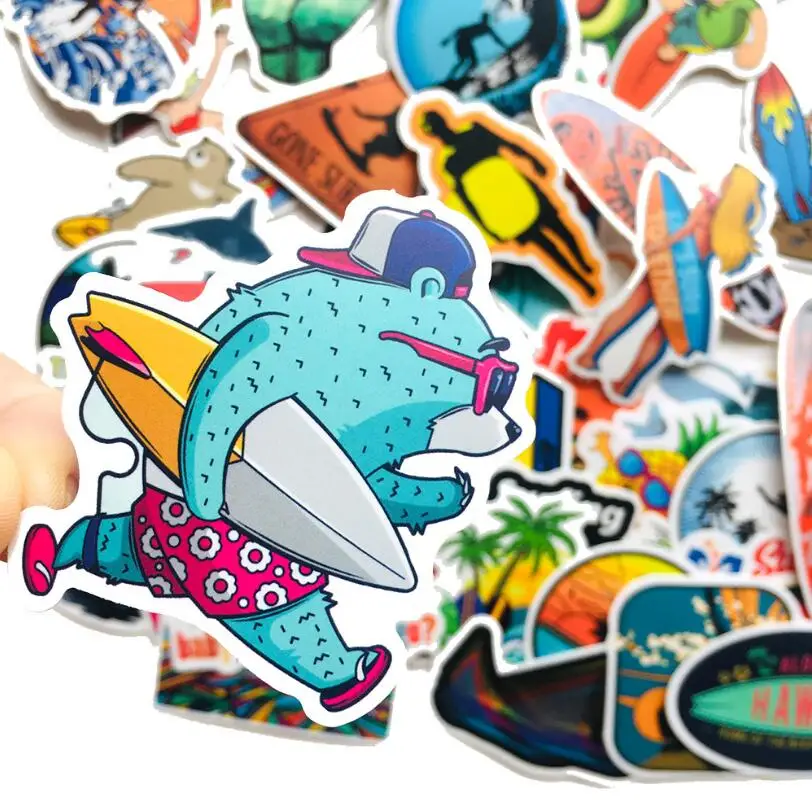 Набор водонепроницаемых наклеек для серфинга чемодана скейтборда ноутбука 10/30/50