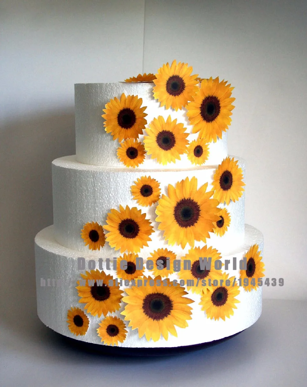 25 смешанных подсолнухов съедобные торты вафли рисовая бумага цветок кекс Топпер