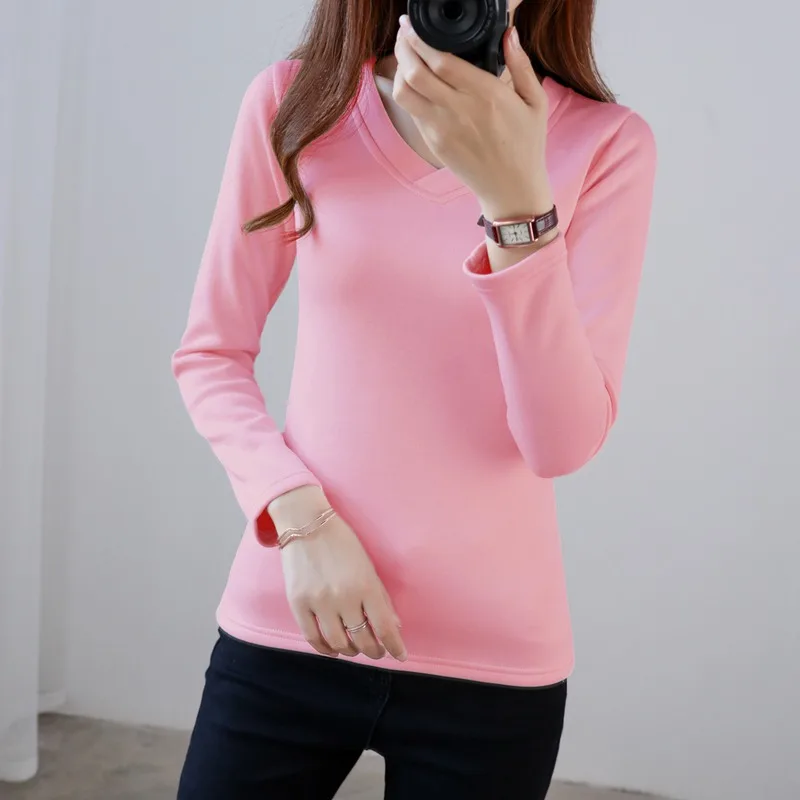 Плюс размер толстое теплое Золотое бархатное нижнее белье пижамы Топы для женщин зимние пижамы с длинными рукавами костюм термобелье боди - Цвет: V3