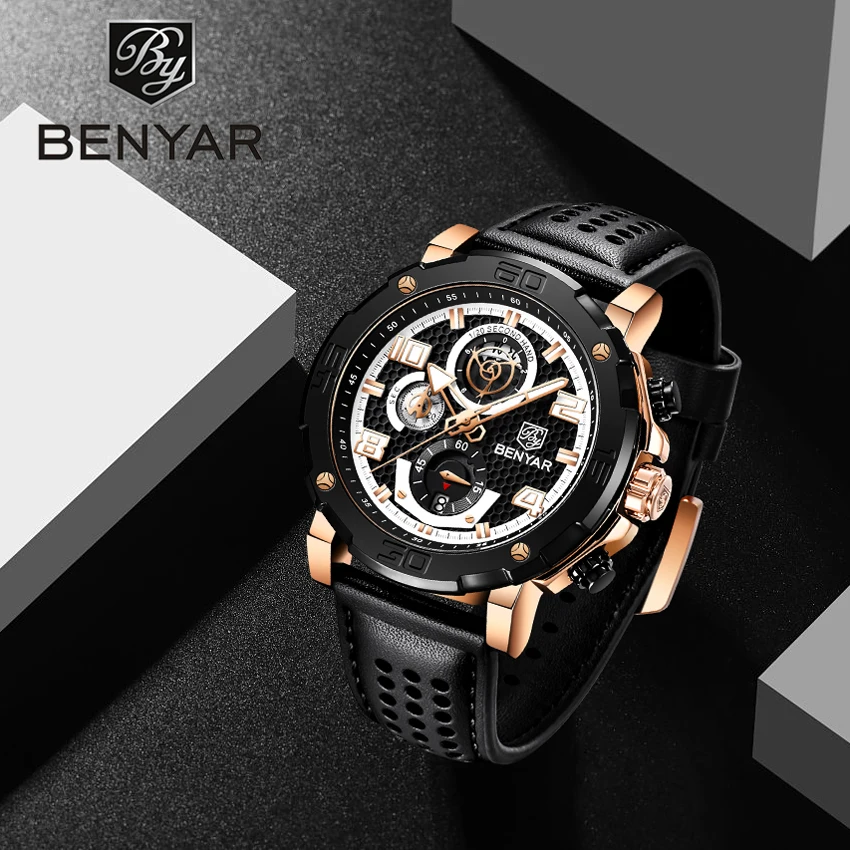 

2021 New BENYAR Mens Digital Watch Top Luxury Brand Casual Fashion Quartz Wristwatches Automatic Date Chronograph Orologio Uomo