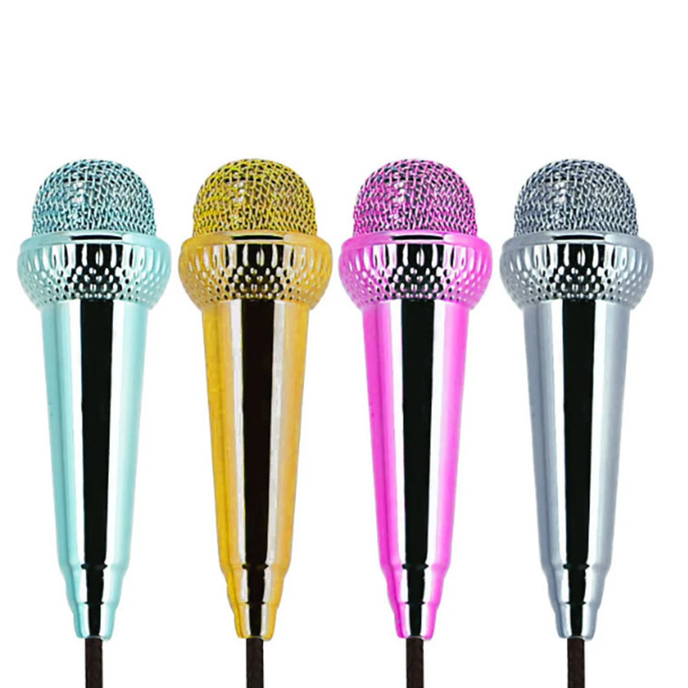 

Mini Handheld Mic Portable Stereo Mic 3.5mm Audio Microphone KTV Karaoke For The Mobile Phone Accessories