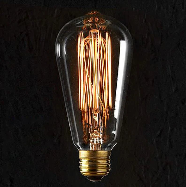 220 В светодиодная цветная декоративная лампа Эдисона E27 светильник накаливания