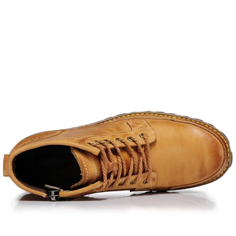 

New Men's Boots High Quality Boots Genuine leather Fashion Tooling Male Leisure Fashion Season Man Boots