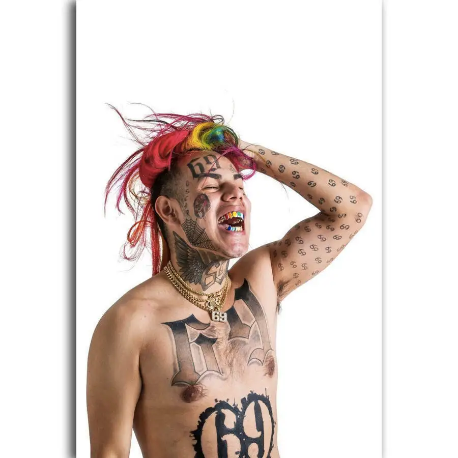 Горячая Tekashi в стиле хип хоп Рэп певица реперские кепки звезда шелковая ткань