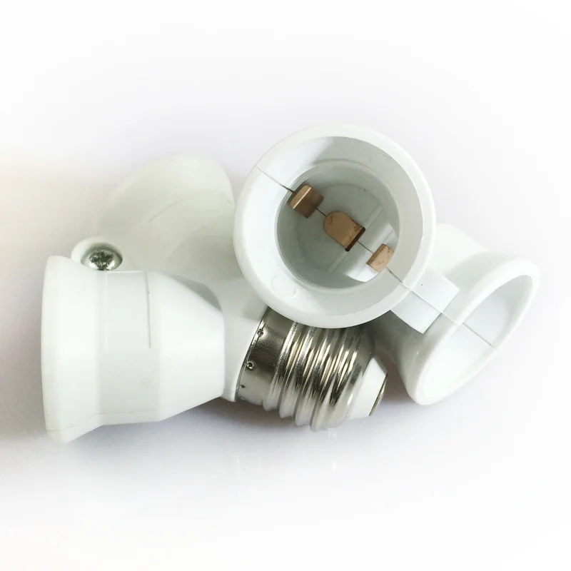 1pc B22 To 2E27 E27 Lamp Holder Converter Socket Conversion Light Bulb Base Type Y Shape Splitter Lampholde Adapter | Лампы и