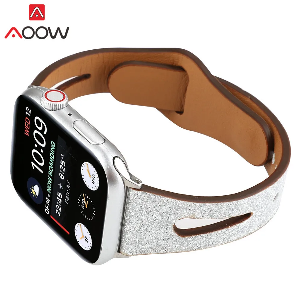 Ремешок для часов из натуральной кожи для Apple Watch 38 мм 42 мм 40 мм 44 мм золотой женский мужской браслет ремешок для iwatch 1 2 3 4 аксессуары