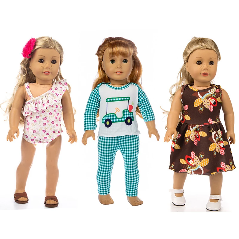 

3 Sets Doll Clothes-NEW Dress for My Little Baby-18inch/43-46cm Life/generation Doll Accessories-American TOY Outfit Girls Gift