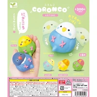 japan genuine yell sleeping birds cute tumbler chubby parrot capsule toys gashapon toys children%e2%80%99s gift desktop decoration