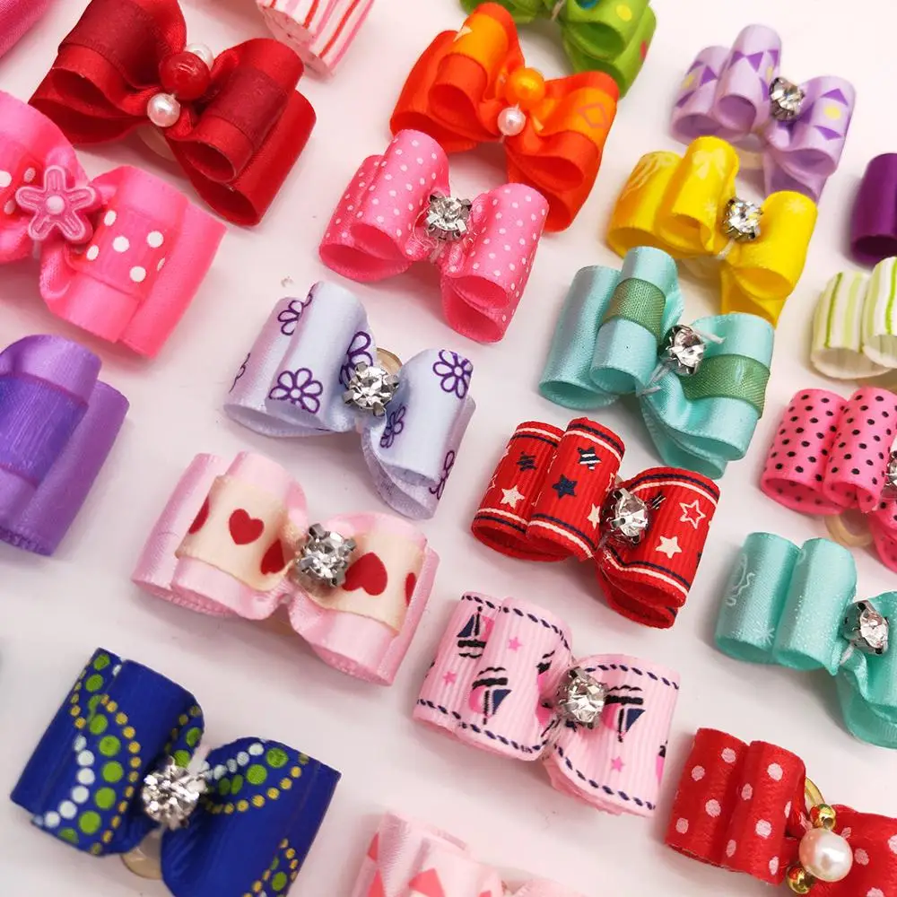 Бант KA0011 для собак разных цветов резинка ухода за собаками и щенками бант кошек 10