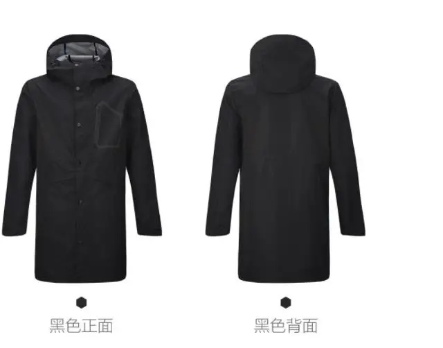 black M Xiaomi ULEEMARK Мужская трехслойная ветрозащитная куртка, водо-и ветронепроницаемая светоотражающие мужские куртки с капюшоном куртка для занятий альпинизмом - Цвет: black M