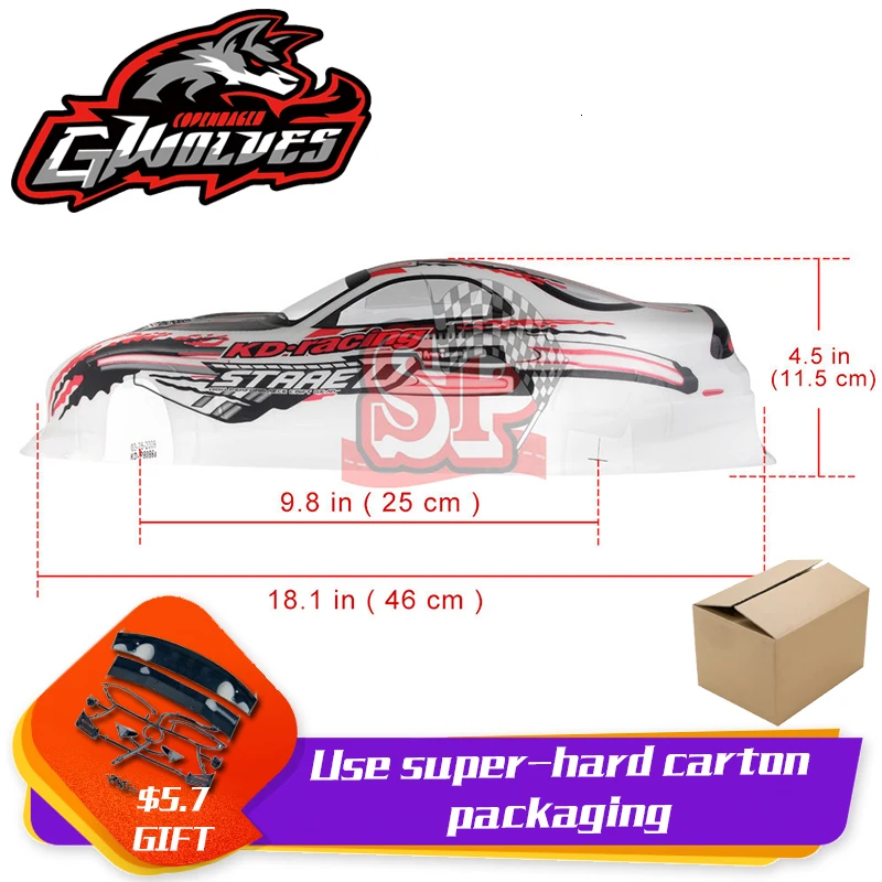 37 видов 1/10 RC автомобиль 195/190 мм ПВХ Окрашенный корпус с хвостом для 1:10 RC хобби гоночный Дрифт автомобиль hsp yokomo hpi ZD TAMIYA