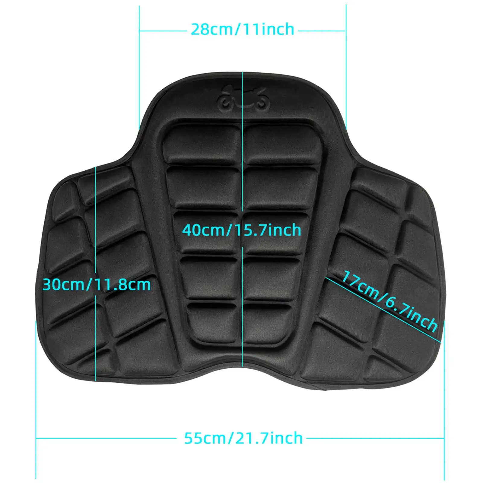 

3D Motorcycle Pad Sponge Filling Pressure Springback Breathable Comfortable Anti-slip Seat Cushion