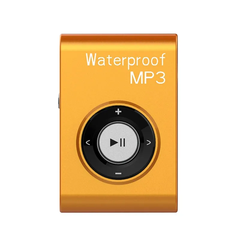 Orange Новейший мини водонепроницаемый плавательный MP3 плеер Спортивный Бег езда MP3 Walkman Hifi Sereo Музыка MP3 плеер с FM радио клип - Цвет: Orange