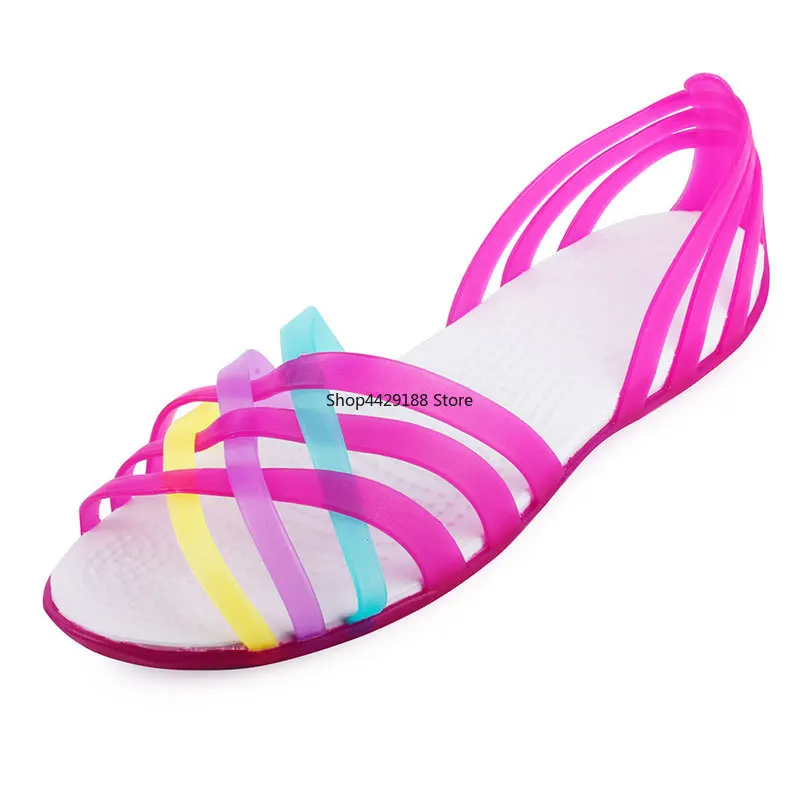 Rass ply/2019 г. Женская прозрачная обувь летние сандалии с бантом на плоской подошве