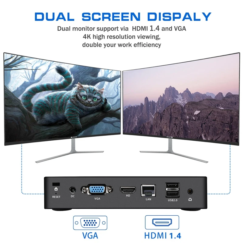 J3455 Windows10 Мини ПК 4G + 64G Поддержка HDMI VGA двойной выход четырехъядерный компьютер |