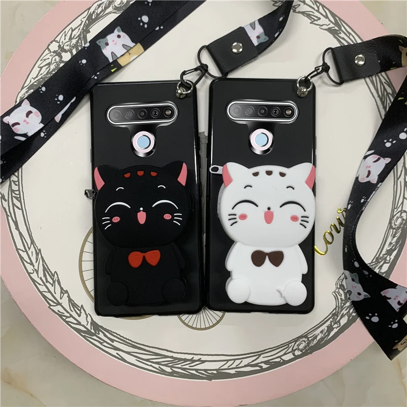 Чехол-Кошелек для LG K51 мягкий с 3D рисунком на молнии монет K40S K52 K22 K42 K50 K92 Stylo 7 чехол