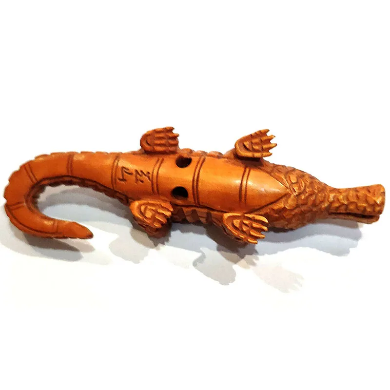 

Y7477 - 2" Hand Carved Japanese Boxwood Netsuke Figurine Carving : Crocodile