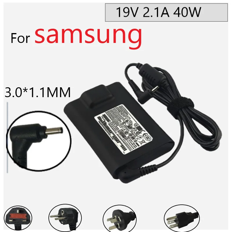 

19V 2.1A 40W Laptop AC Power Adapter Charger for Samsung Series 3 5 7 9 AD-4019SL NP305U1A NP530U3B NP535U3C NP535U4C