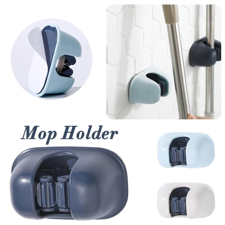 

Wall Mounted Mop Organizer Holder Brush Broom Hanger Home Storage Rack Bathroom Suction Hanging Pipe Hooks Household Tools