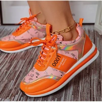 women sneakers graffiti candy color autumn female vulcanized shoes ladies lace up platform running shoes fashion flats shoes