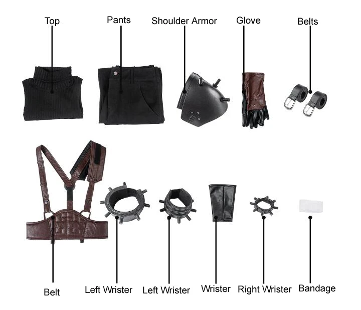 

FF7 Remake Cloud Strife Cosplay Costume Halloween Adult Men Superhero Battle Armor Black Cloud Outfit Carnival Party Suit