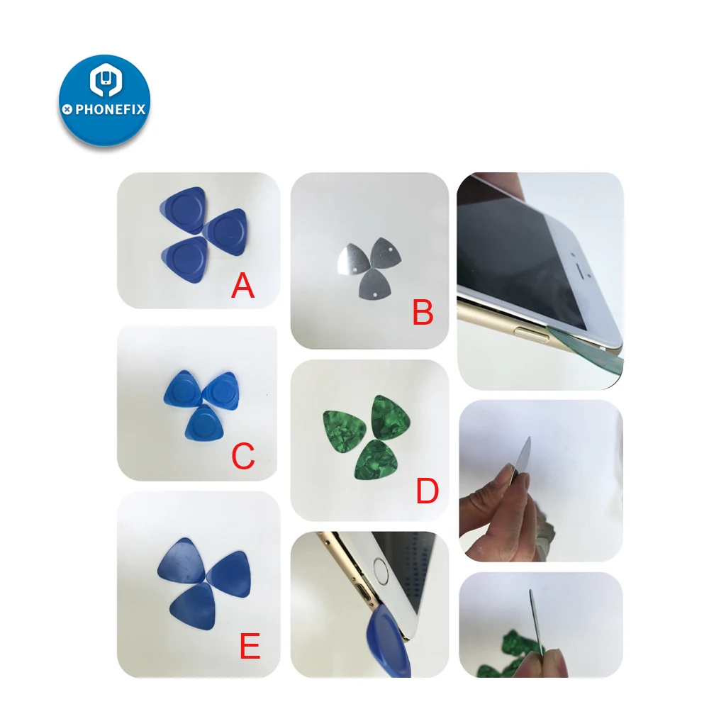 dreieck hebeln werkzeuge 3pcs kunststoff gitarre picks für iphone ipad lcd screen pry eröffnung smart telefon reparatur tool kit free global