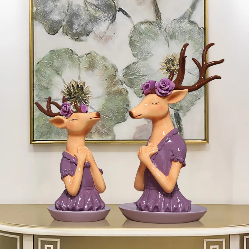 

Creative Imitation Of Animal Deer Crafts With Resin Ornaments Exquisite Gifts