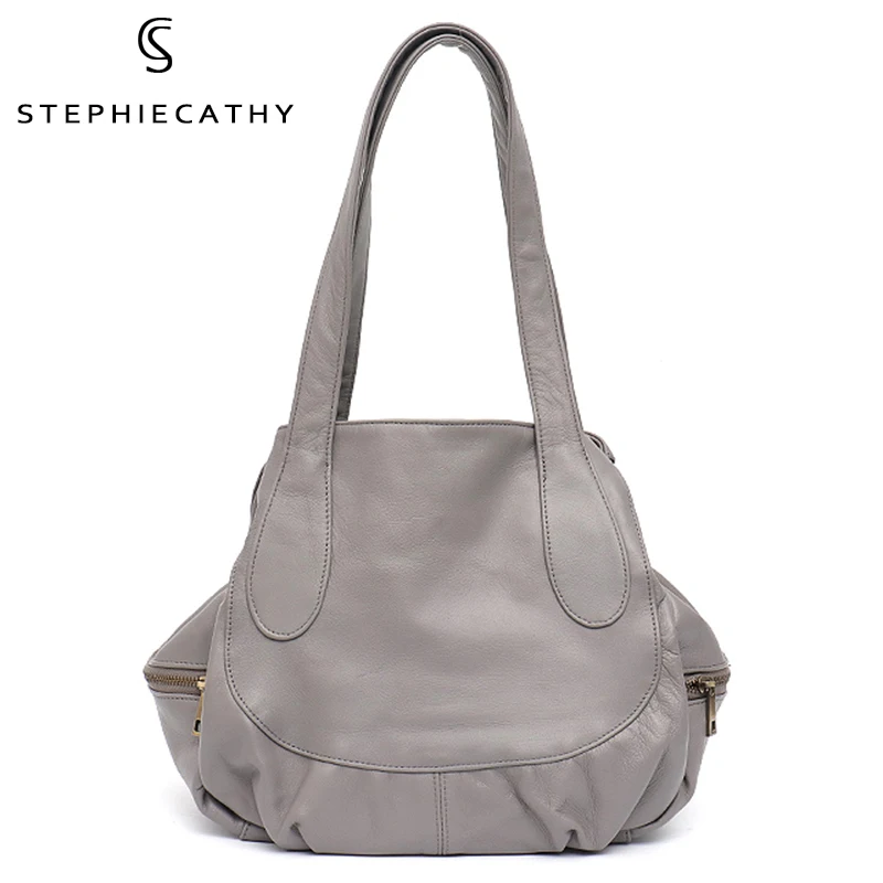 SC Женская Ретро сумка с верхней ручкой из натуральной кожи Большие вместительные