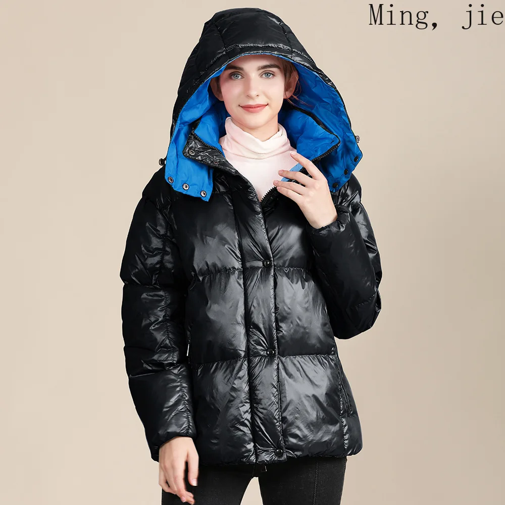 

European New Style Bright Face Loose Large Size Women's Padded Jacket Autumn and Winter Bread Jacket Luxury Designer Design