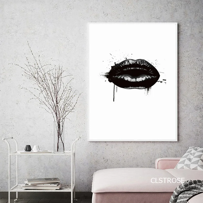 

Black And White Wall Art Contracted Fashion Nordic Modern Style Posters Canvas Pictures For Living Room Decor Painting Unframed