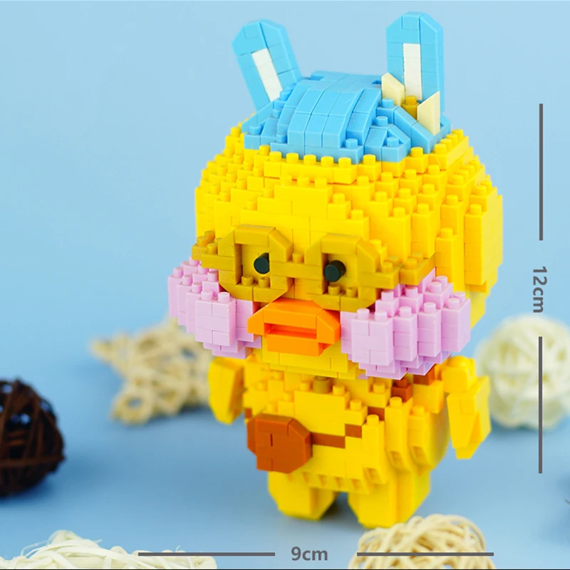 LOZ 9773 Animal World Cartoon Yellow Glasses Duck Pet 3D Model DIY Mini Diamond Blocks Bricks Building Toy for Children no Box | Игрушки и
