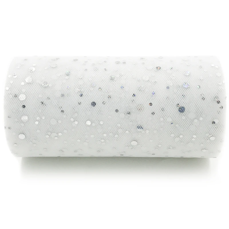 10 ярдов/рулон 15 см Блестящий рулон тюля с блестками свадебное украшение тюль