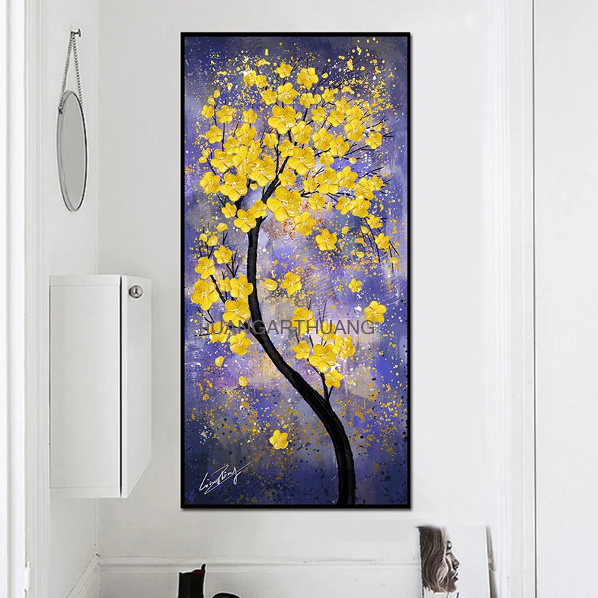 Палитра ножей богатых деревьев картина маслом для гостиной домашний декор