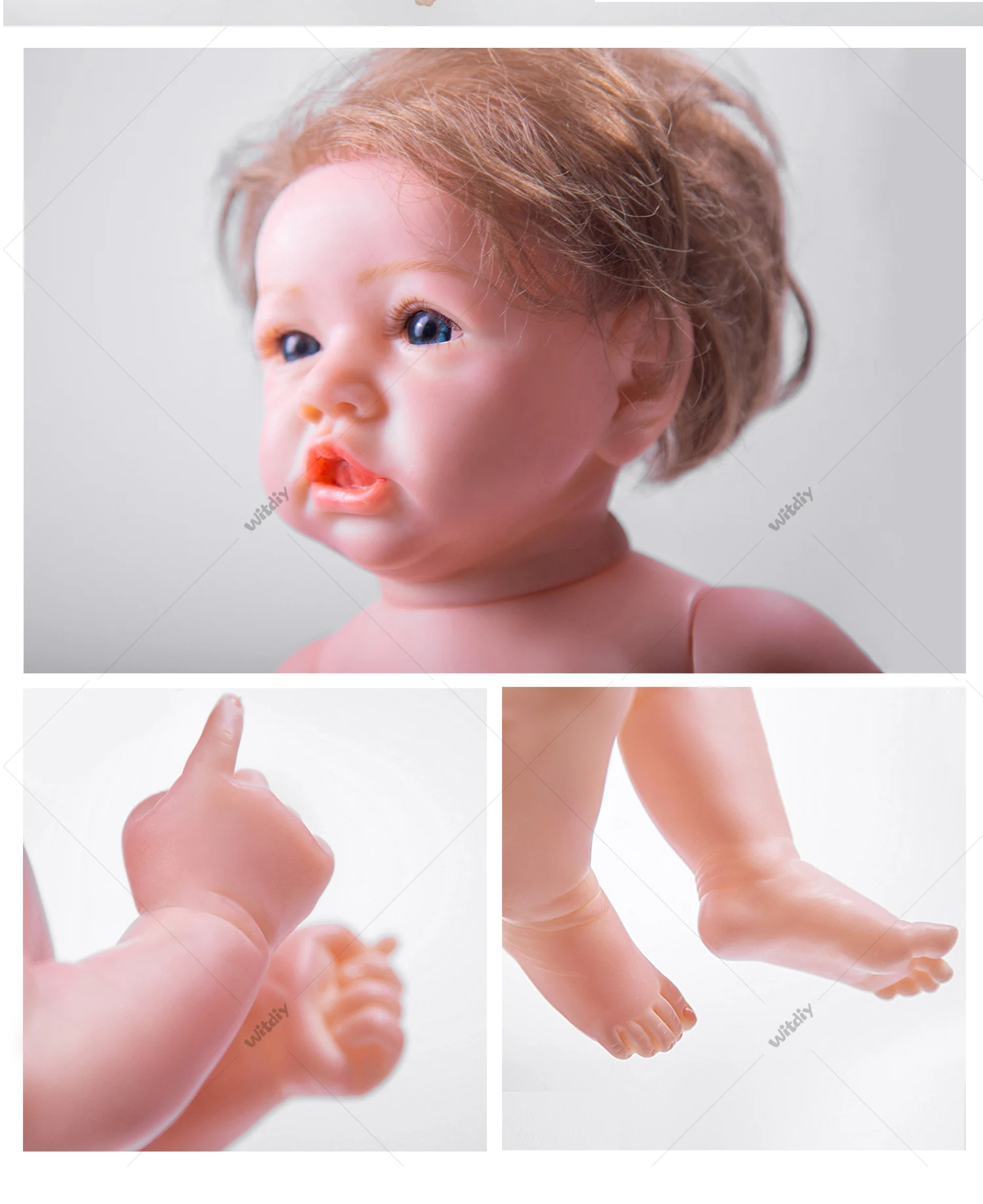 

Witdiy Tiger style saskia 48CM bebe reborn reborn baby doll Rebirth doll Baby rebirth silicone doll silicone